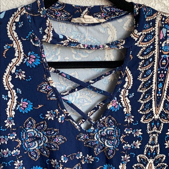 Blue patterned dress - Picture 3 of 4